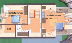 Querschnitt der Ferienwohnung Burgunder 2/2